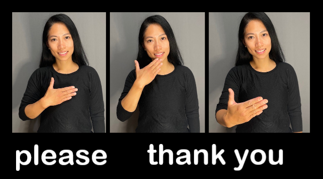 how do you say please and thank you in sign language